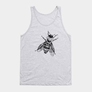 Vintage Honey Bee Drawing for World Bee Day Tank Top